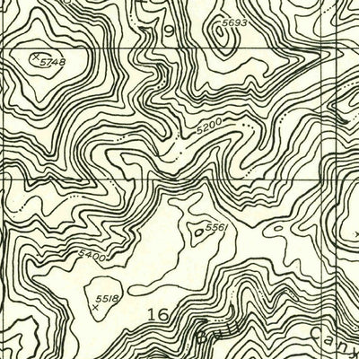 United States Geological Survey Bug Canyon, UT (1955, 24000-Scale) digital map