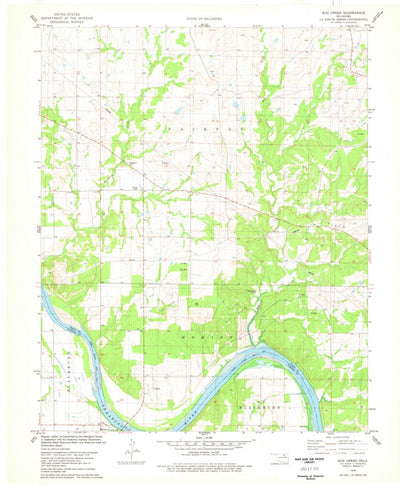 United States Geological Survey Bug Creek, OK (1978, 24000-Scale) digital map