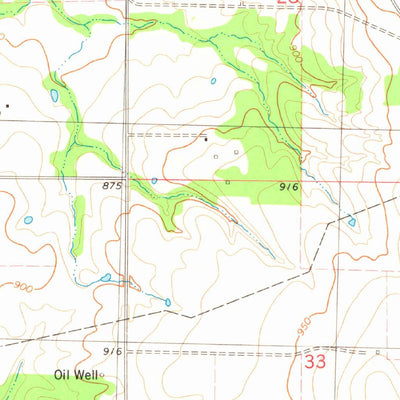United States Geological Survey Bug Creek, OK (1978, 24000-Scale) digital map