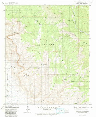 United States Geological Survey Bug Scuffle Canyon, NM (1981, 24000-Scale) digital map