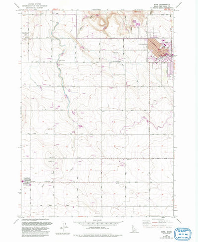 United States Geological Survey Buhl, ID (1958, 24000-Scale) digital map