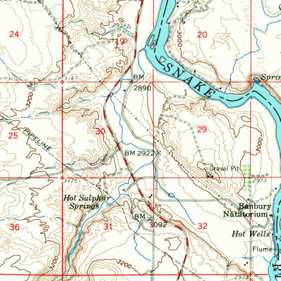 United States Geological Survey Buhl, ID (1959, 62500-Scale) digital map