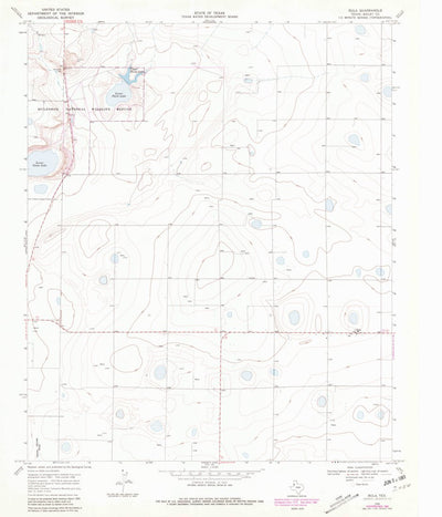 United States Geological Survey Bula, TX (1968, 24000-Scale) digital map