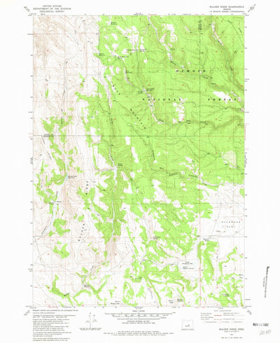 United States Geological Survey Bulger Ridge, OR (1981, 24000-Scale) digital map