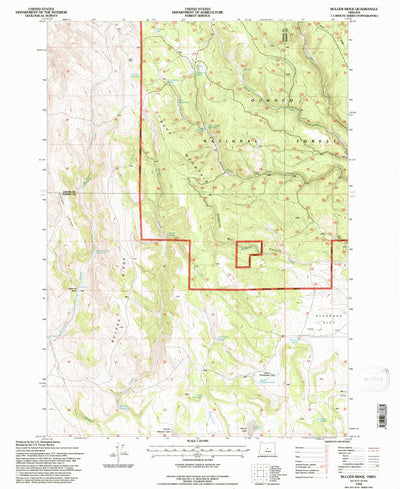 United States Geological Survey Bulger Ridge, OR (1992, 24000-Scale) digital map