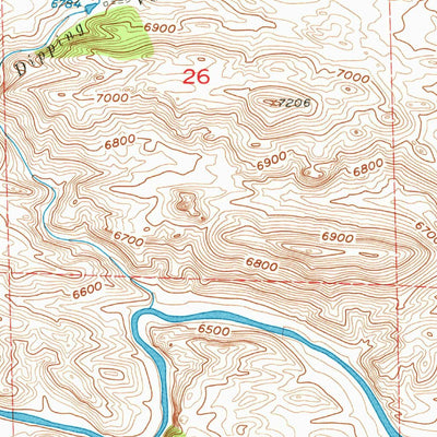 United States Geological Survey Bull Camp Peak, WY (1955, 24000-Scale) digital map