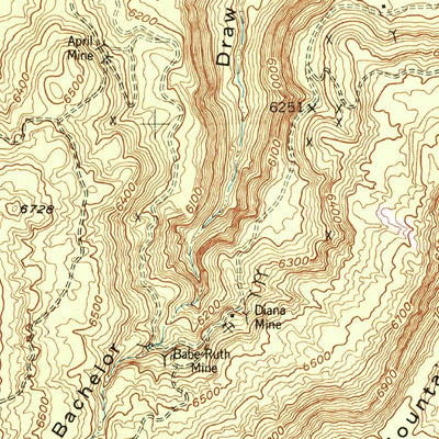 United States Geological Survey Bull Canyon, CO (1960, 24000-Scale) digital map