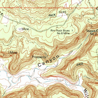 United States Geological Survey Bull Canyon, CO (1994, 24000-Scale) digital map