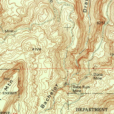 United States Geological Survey Bull Canyon, CO (1994, 24000-Scale) digital map
