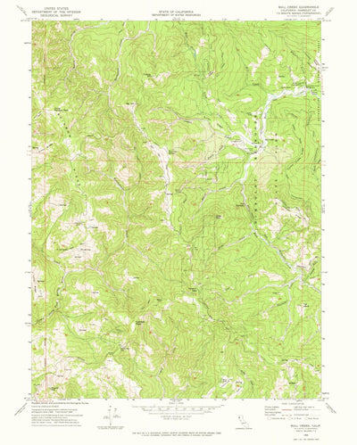 United States Geological Survey Bull Creek, CA (1969, 24000-Scale) digital map