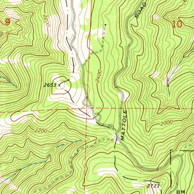 United States Geological Survey Bull Creek, CA (1969, 24000-Scale) digital map