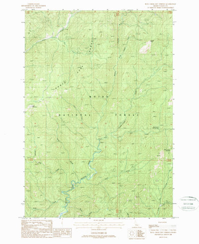 United States Geological Survey Bull Creek Hot Springs, ID (1988, 24000-Scale) digital map