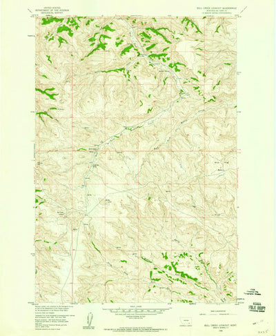United States Geological Survey Bull Creek Lookout, MT (1958, 24000-Scale) digital map
