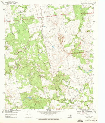 United States Geological Survey Bull Creek, TX (1969, 24000-Scale) digital map