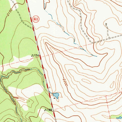 United States Geological Survey Bull Creek, TX (1969, 24000-Scale) digital map