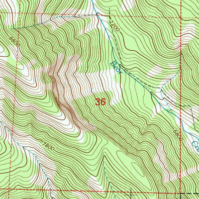 United States Geological Survey Bull Creek, WY (1996, 24000-Scale) digital map