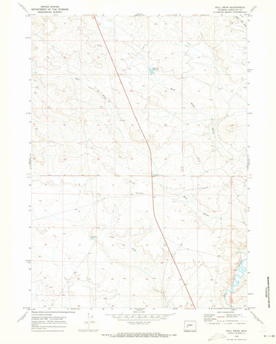 United States Geological Survey Bull Draw, WY (1969, 24000-Scale) digital map