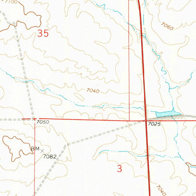 United States Geological Survey Bull Draw, WY (1969, 24000-Scale) digital map
