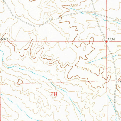 United States Geological Survey Bull Draw, WY (1969, 24000-Scale) digital map