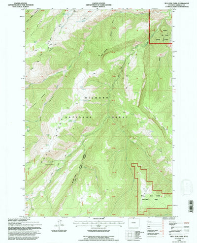 United States Geological Survey Bull Elk Park, WY (1993, 24000-Scale) digital map