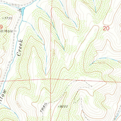 United States Geological Survey Bull Fork, CO (1971, 24000-Scale) digital map
