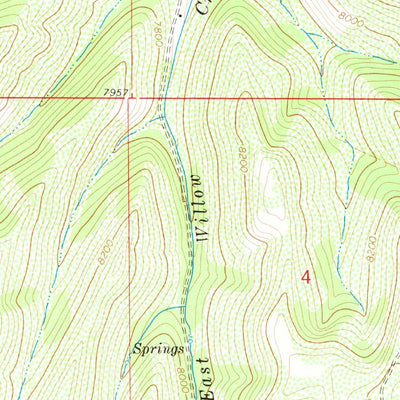 United States Geological Survey Bull Fork, CO (1971, 24000-Scale) digital map