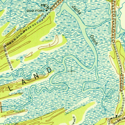 United States Geological Survey Bull Island, SC (1943, 24000-Scale) digital map