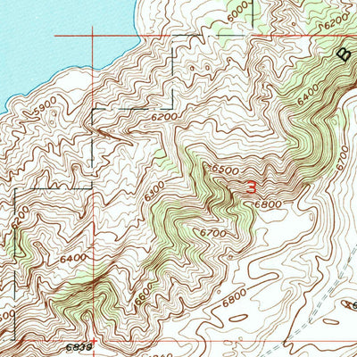 United States Geological Survey Bull Lake East, WY (1951, 24000-Scale) digital map