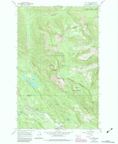 United States Geological Survey Bull Lake, MT (1966, 24000-Scale) digital map
