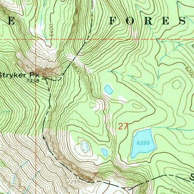 United States Geological Survey Bull Lake, MT (1966, 24000-Scale) digital map