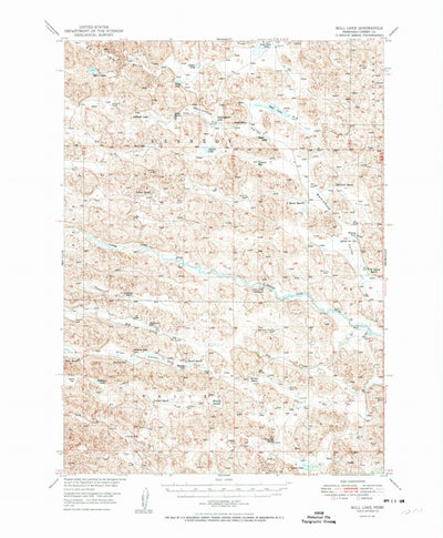 United States Geological Survey Bull Lake, NE (1951, 62500-Scale) digital map