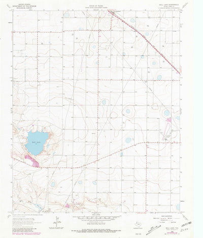 United States Geological Survey Bull Lake, TX (1964, 24000-Scale) digital map