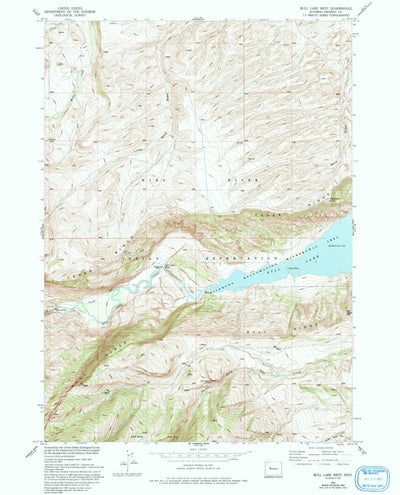 United States Geological Survey Bull Lake West, WY (1952, 24000-Scale) digital map