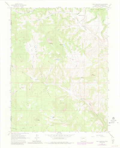 United States Geological Survey Bull Mountain, CO (1963, 24000-Scale) digital map
