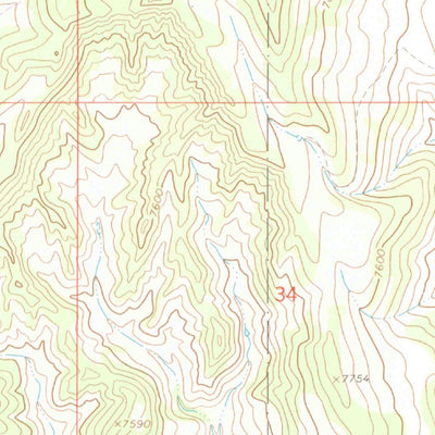 United States Geological Survey Bull Mountain, CO (1963, 24000-Scale) digital map