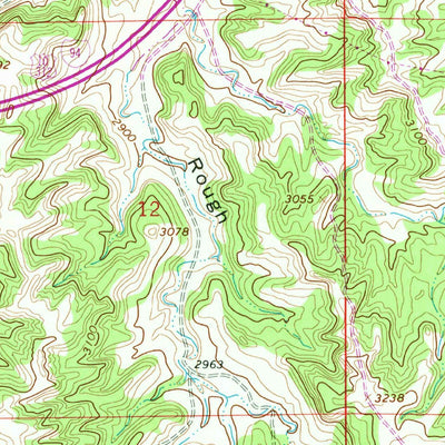 United States Geological Survey Bull Mountain, MT (1967, 24000-Scale) digital map