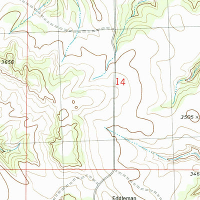 United States Geological Survey Bull Mountain NW, MT (1980, 24000-Scale) digital map
