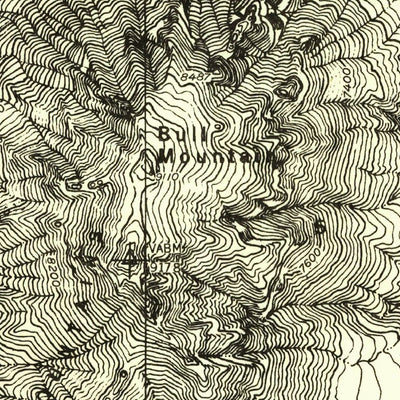 United States Geological Survey Bull Mountain, UT (1952, 24000-Scale) digital map