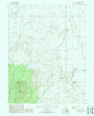 United States Geological Survey Bull Mountain, UT (1988, 24000-Scale) digital map