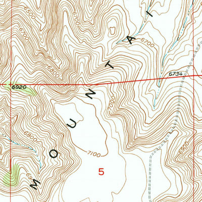 United States Geological Survey Bull Mountain, WY (1952, 24000-Scale) digital map