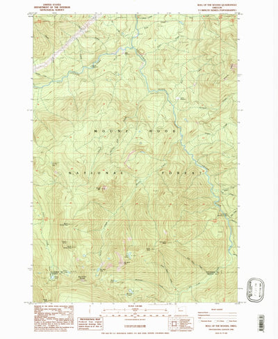 United States Geological Survey Bull Of The Woods, OR (1985, 24000-Scale) digital map