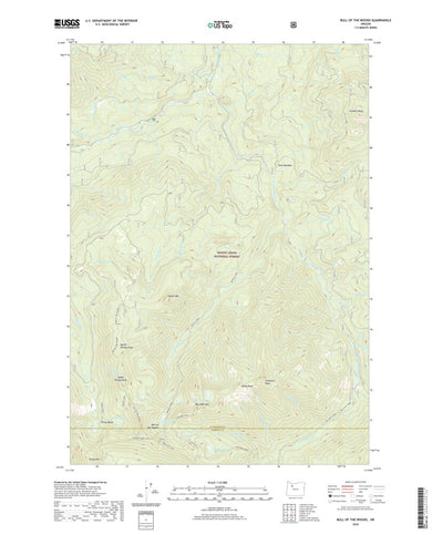 United States Geological Survey Bull of the Woods, OR (2020, 24000-Scale) digital map
