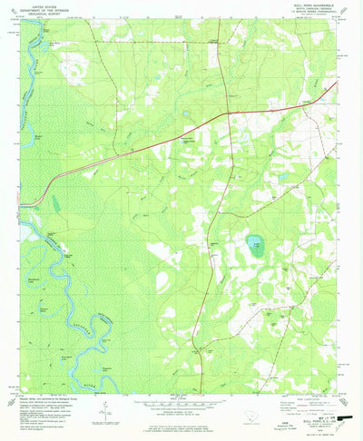 United States Geological Survey Bull Pond, SC-GA (1978, 24000-Scale) digital map