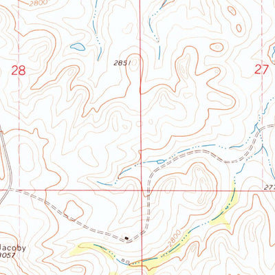United States Geological Survey Bull Run Creek, SD (1978, 24000-Scale) digital map