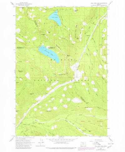 United States Geological Survey Bull Run Lake, OR (1962, 24000-Scale) digital map