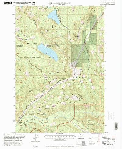 United States Geological Survey Bull Run Lake, OR (1997, 24000-Scale) digital map