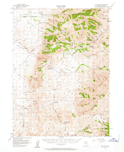 United States Geological Survey Bull Run, NV (1956, 62500-Scale) digital map