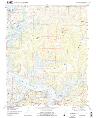 United States Geological Survey Bull Shoals, AR-MO (1972, 24000-Scale) digital map
