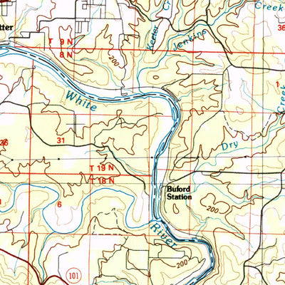 United States Geological Survey Bull Shoals Lake, AR-MO (1985, 100000-Scale) digital map
