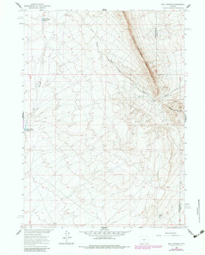 United States Geological Survey Bull Springs, WY (1960, 24000-Scale) digital map